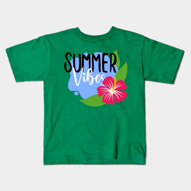 summer vibes Kids T-Shirt by Tlatous